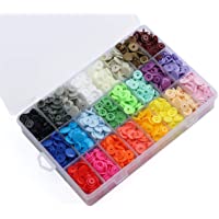 ilauke Botón Presión- 24 Colores de 408 Piezas de Plástico Presiones de 12 mm T5